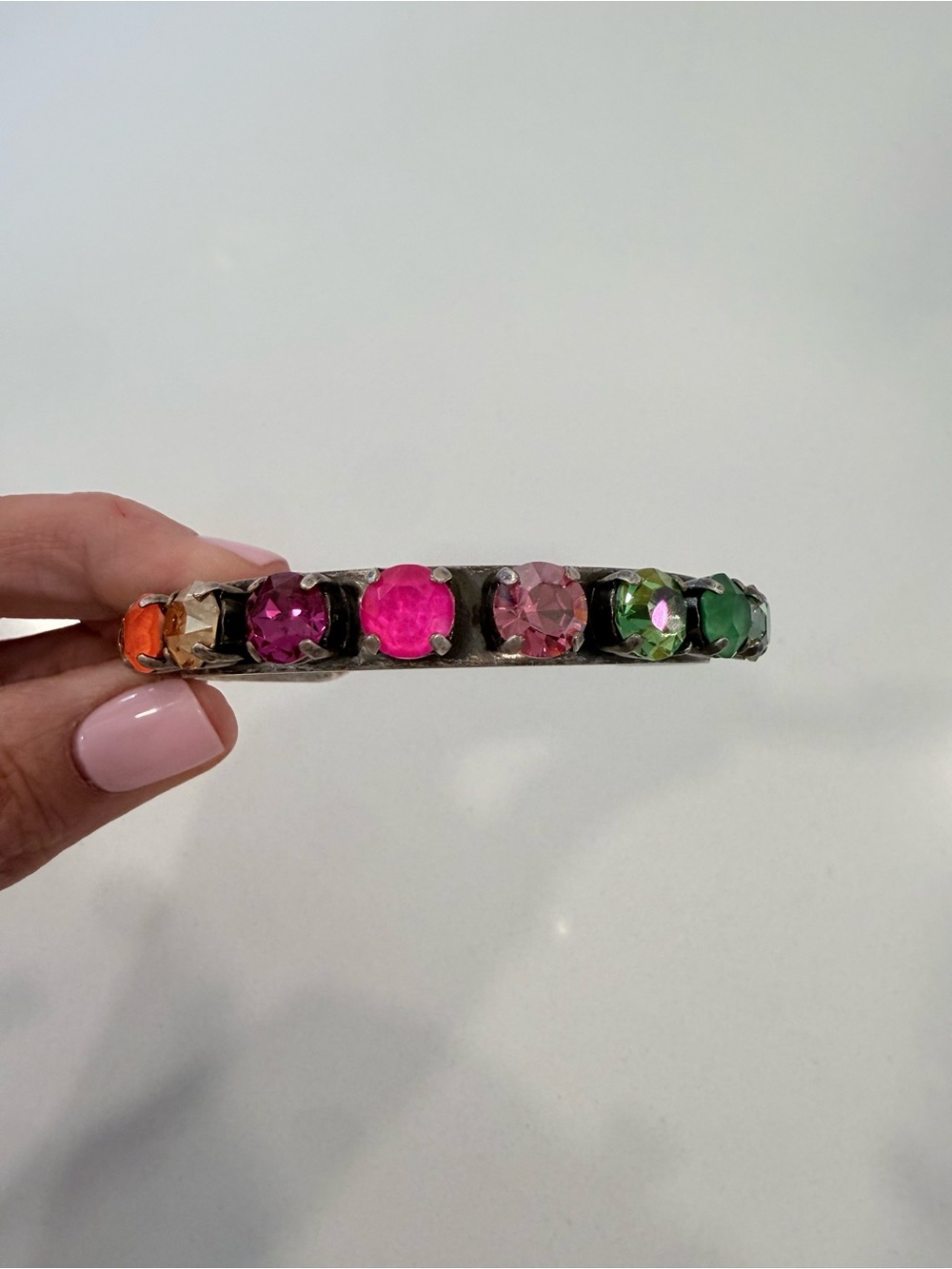 TOVA Kiki Multicolor Crystal Cuff Bracelet